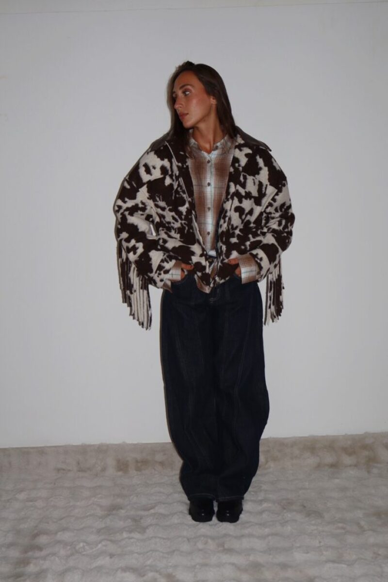 Cow print jacket by Lumina