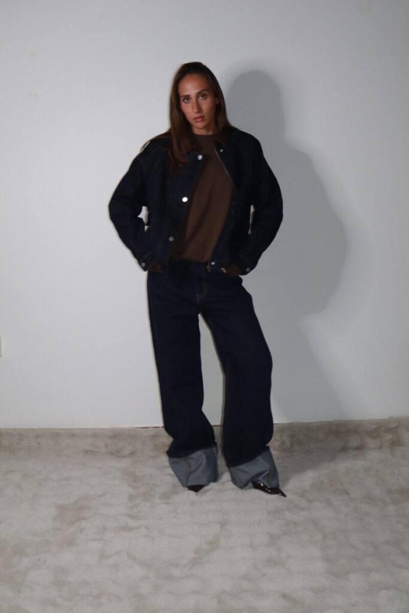 Giacca denim blu