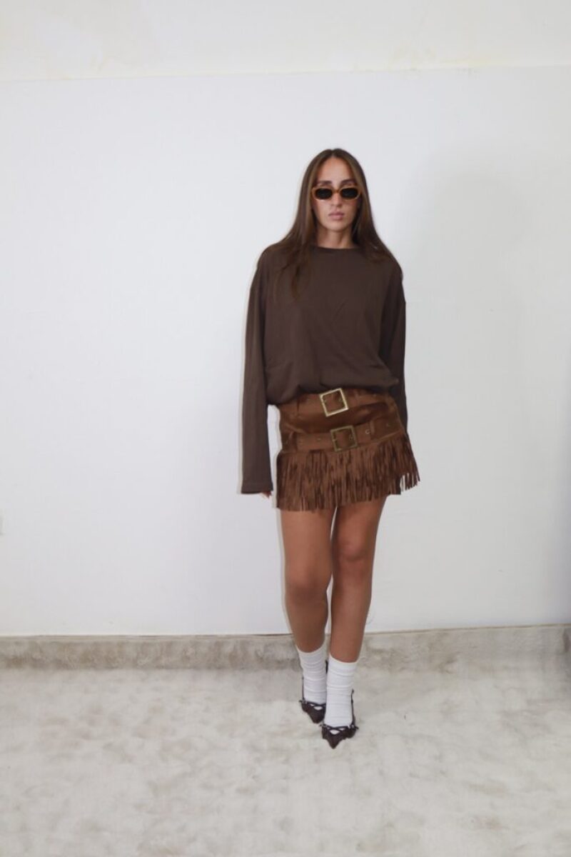 Fringed skirt